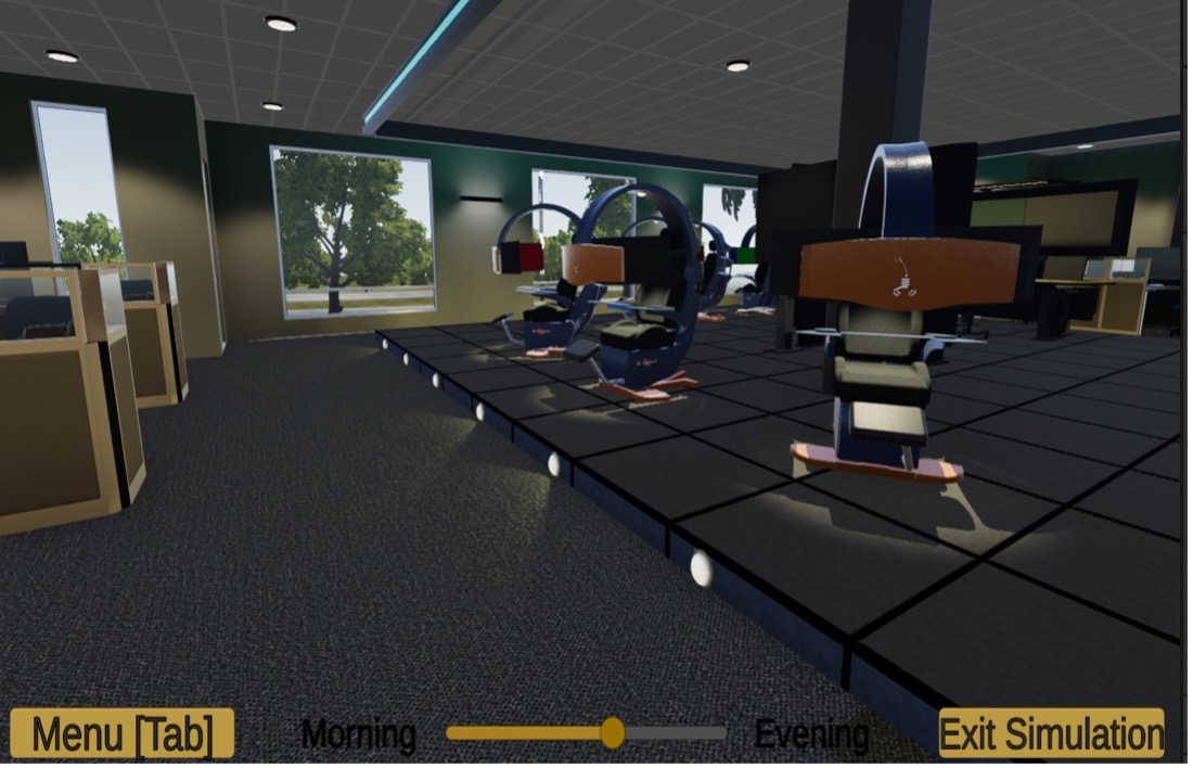 Interactive 3D simulation of an industrial remote control facility
